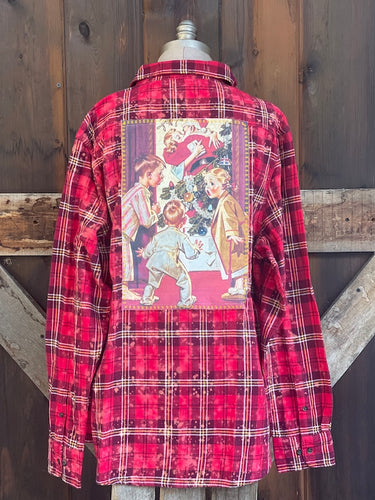I Saw Mommy Kissing Santa Claus Art Flannel